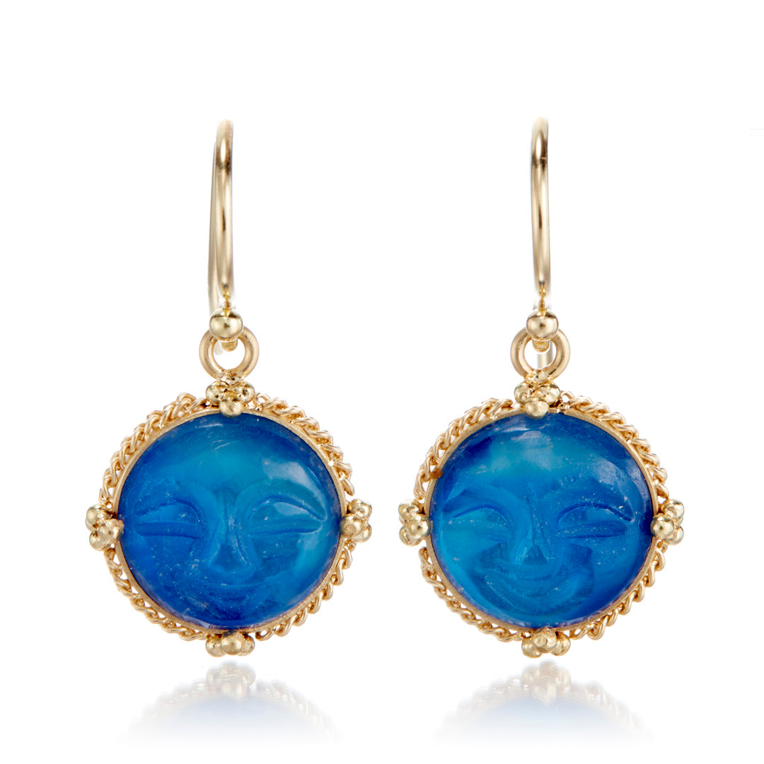 Amáli Carved Joyful Moon Earrings